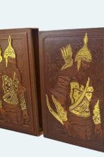 شاهنامه رحلی قابدار چرم طرح رخ